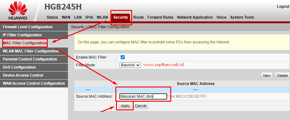 cara blokir pengguna wifi lewat ip mac address